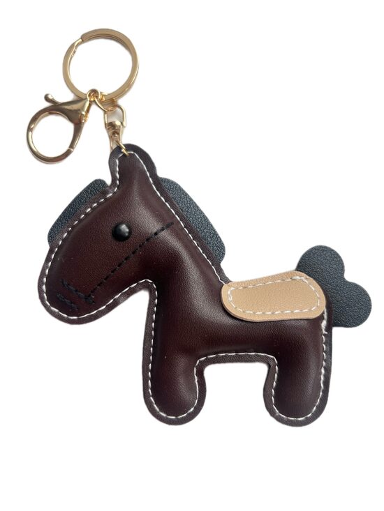 Ādas zirga piekariņš tumši brūns