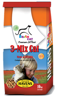 3 Mix Cat - pilnvērtīga sausā barība kaķiem 10kg (DRĪZ PĀRDOŠANĀ)