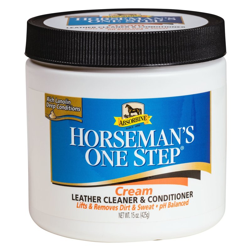 Horseman’s One Step Cream Leather Cleaner & Conditioner (All-in-one leather-conditioning cream) (425 g/15 oz. Jar)