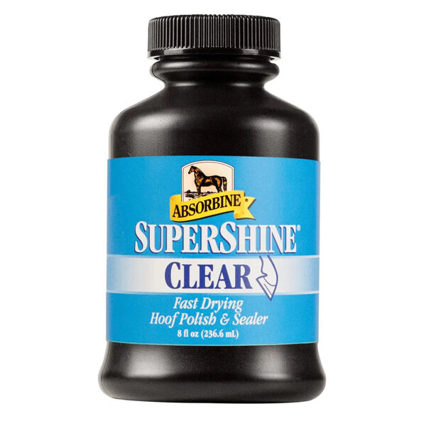 SuperShine Hoof Polish & Sealer (High-gloss horse hoof polish) (235 ml/8 fl oz. Jar Clear)